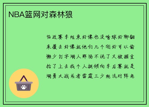 NBA篮网对森林狼